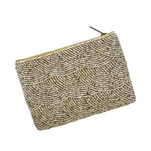 COIN POUCH beaded wave pattern
